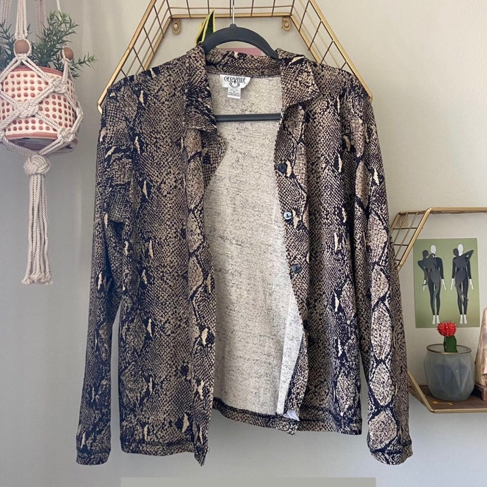 Silk Snake Skin button up